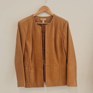 Nordstrom Tan Leather Women's Blazer